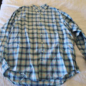 Men's IZOD Saltwater Relaxed Long Sleeve Button Down Shirt 2XLT